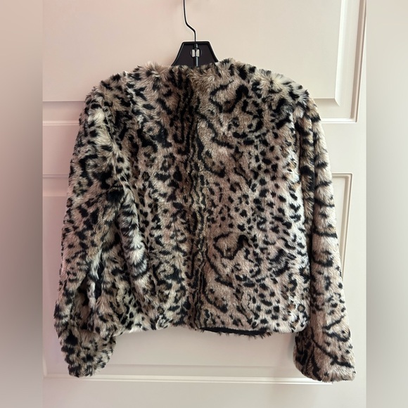 BB Dakota McKinley Brown Leopard Print Faux Fur Jacket - Picture 6 of 9